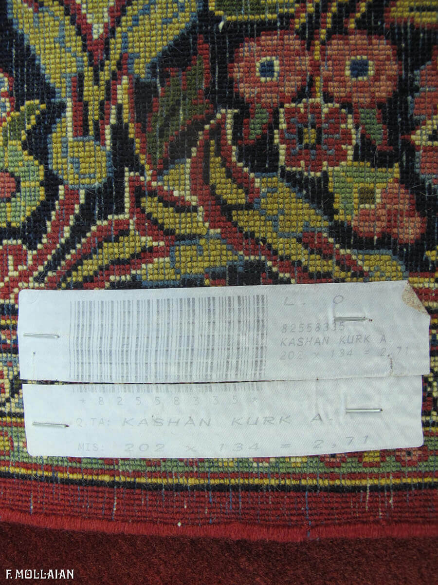 Teppich Persischer Antiker Kashan Kurk Wolle/Seide n°:82558335